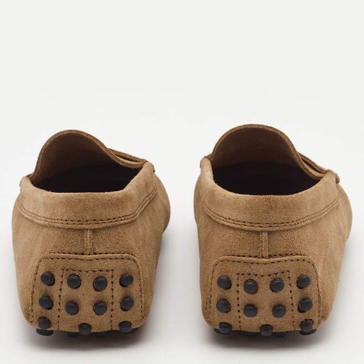 Pre Owned Tod's Beige Suede Penny Driving Loafers Size 39