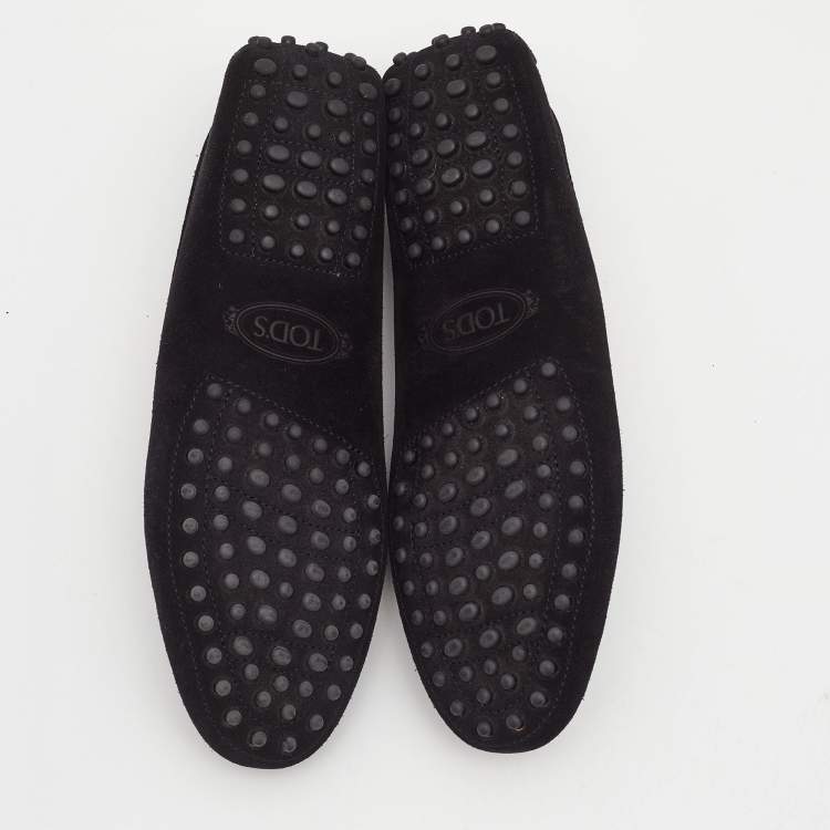 مملوكة مسبقًا Tod's Black Suede Penny Driving Loafers Size 39