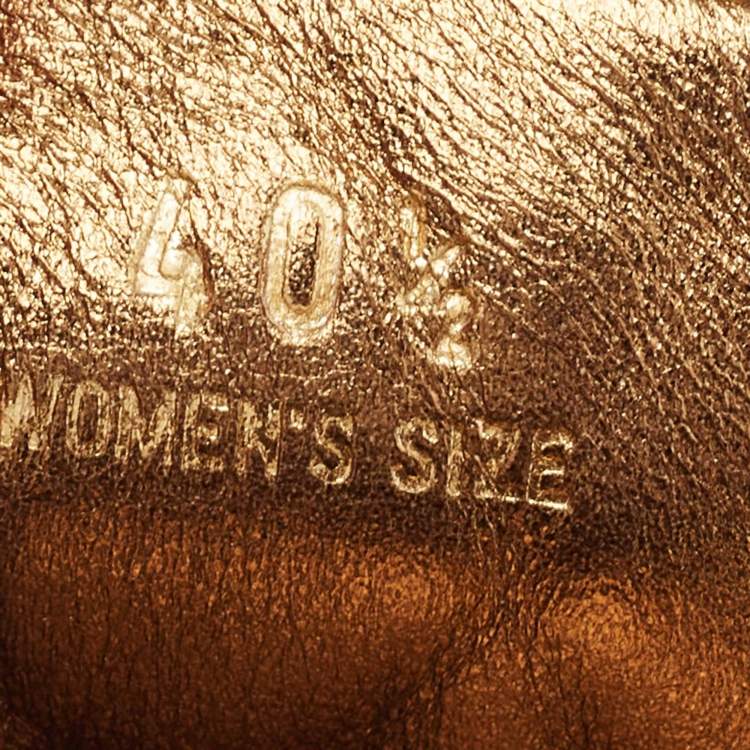 Pre Owned Tod's Gold Quilted Leather Double T Slip On Loafers Size 40.5