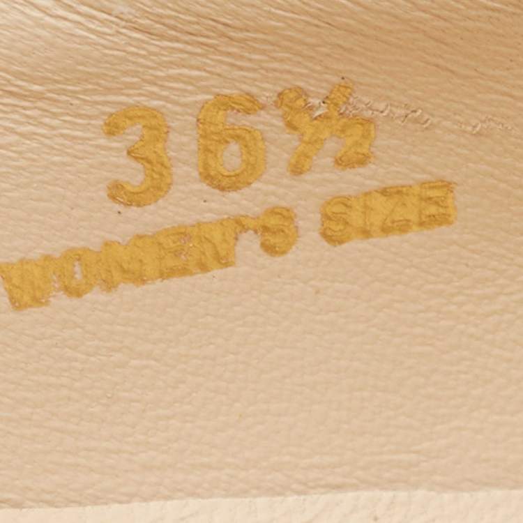 Pre Owned Tod's Yellow Quilted Leather T Ballet Flats Size 36.5