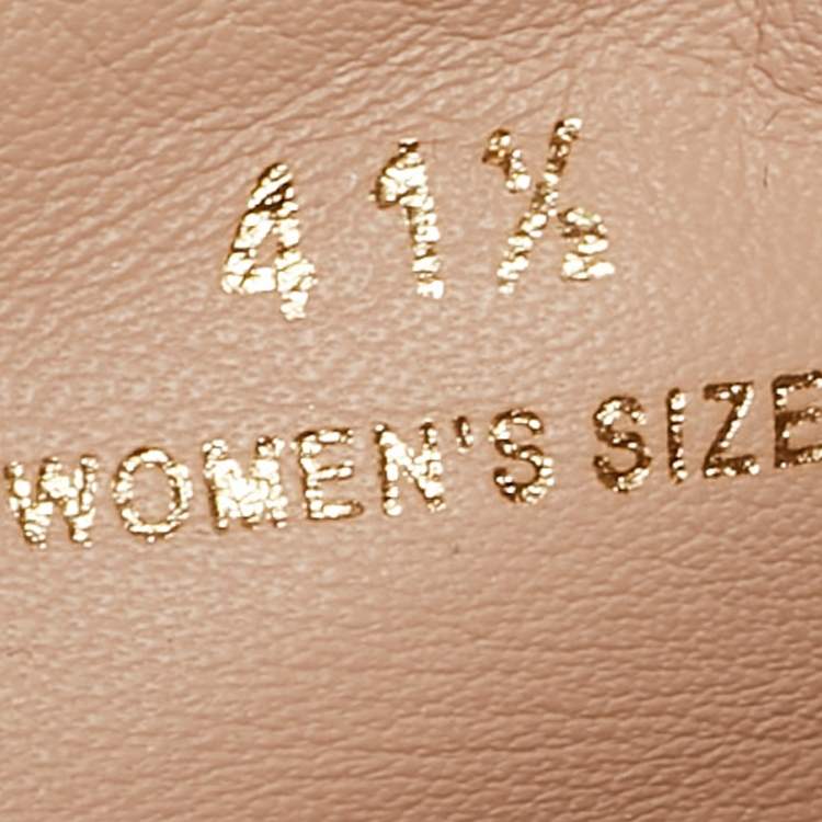 Pre Owned Tod's Metallic Gold Leather Ballet Flats Size 41.5