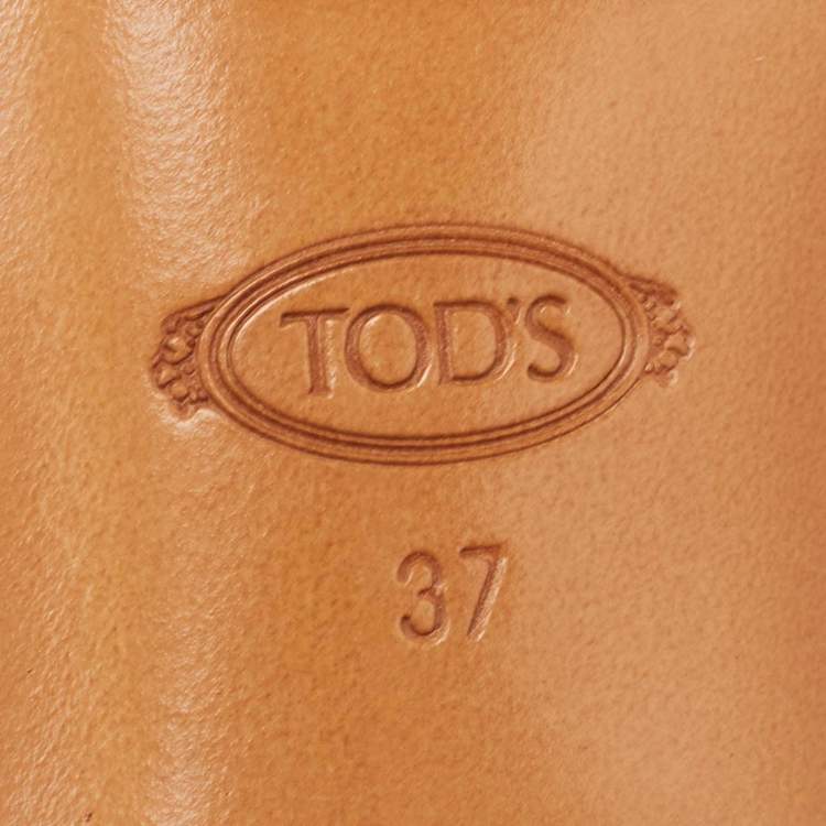 Pre Owned Tod's Black Leather Oxfords Size 37