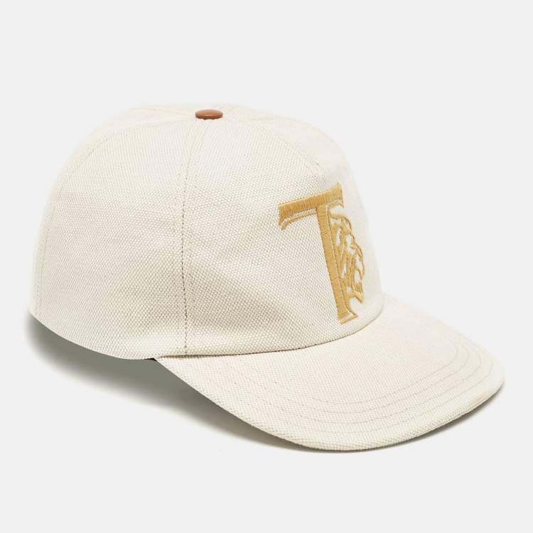 Pre Owned Tod's Cream Cotton Blend Canvas Baseball Cap 