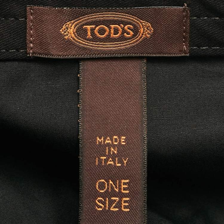 Pre Owned Tod's Cream Cotton Blend Canvas Baseball Cap 