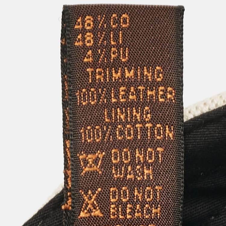 Pre Owned Tod's Cream Cotton Blend Canvas Baseball Cap 