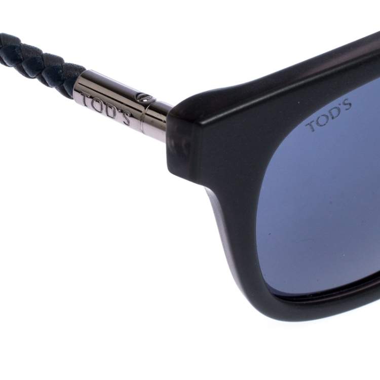 Pre Owned Tod's Grey Braided Temple TO 182 Wayfarer Sunglasses