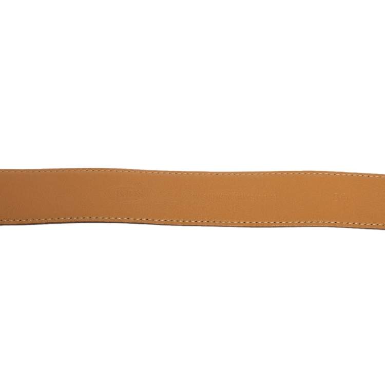 Pre Owned Tod's Purple Leather Buckle Belt 80 CM