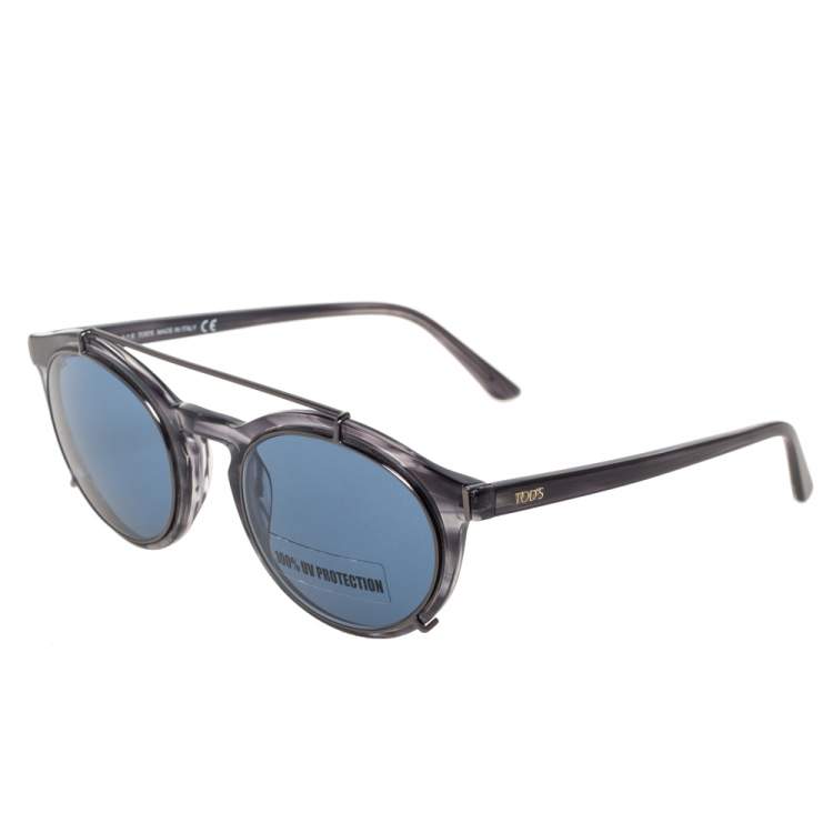 Pre Owned Tod's Black/Grey TO 180 Aviator Gradient Sunglasses 