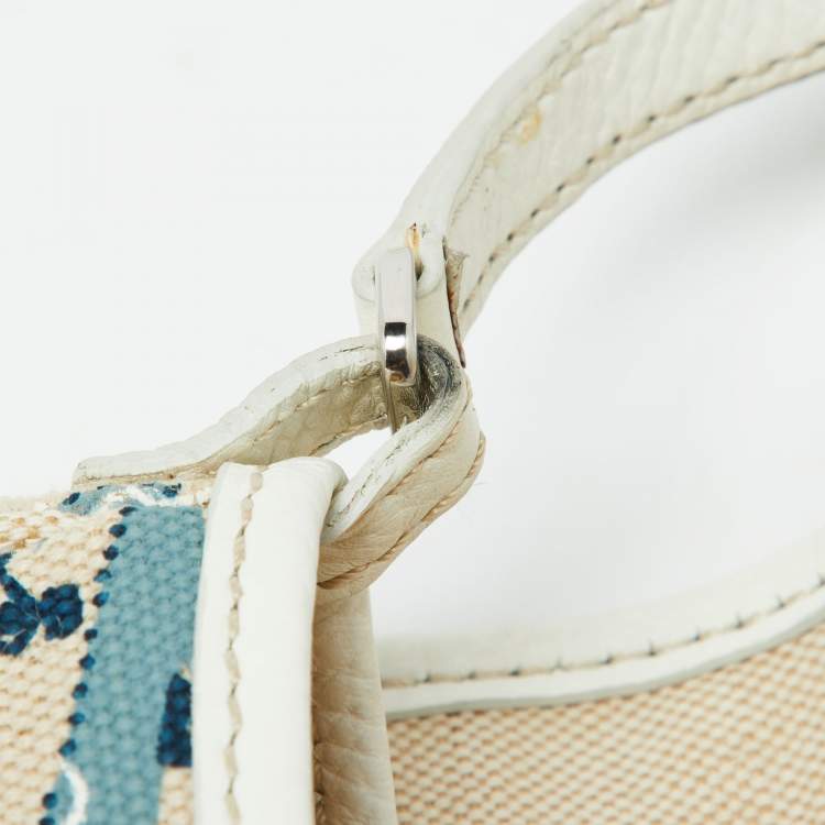 Pre Owned Tod's Multicolor Printed Canvas and Leather Crossbody Bag