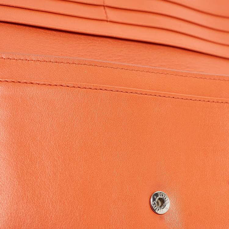 Pre Owned Tod's Burnt Orange Leather Flap Continental Wallet