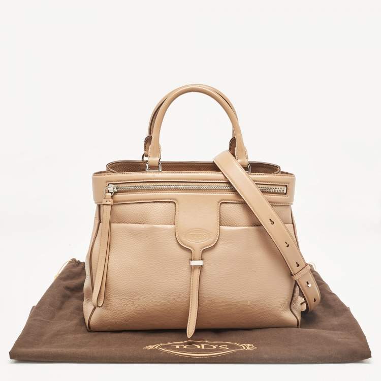 Pre Owned Tod's Beige Leather Thea Tote