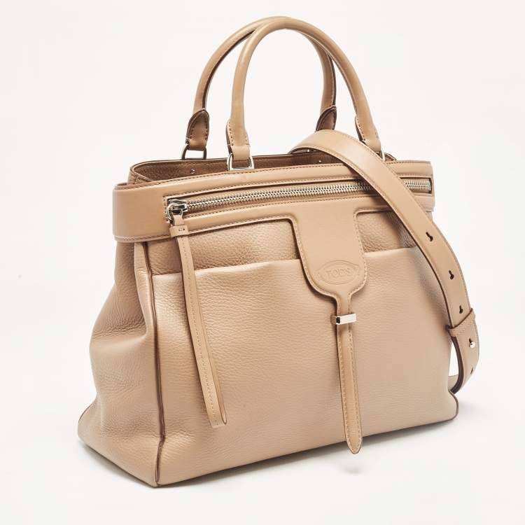 Pre Owned Tod's Beige Leather Thea Tote