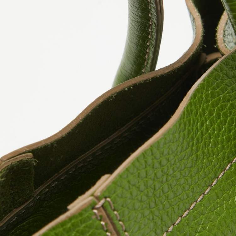 Pre Owned Tod's Green Leather D Bag Media Tote