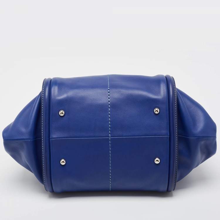 Pre Owned Tod's Blue Leather Shade Tote