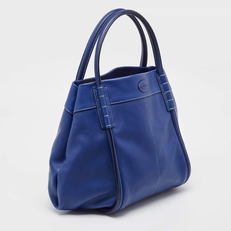 Pre Owned Tod's Blue Leather Shade Tote