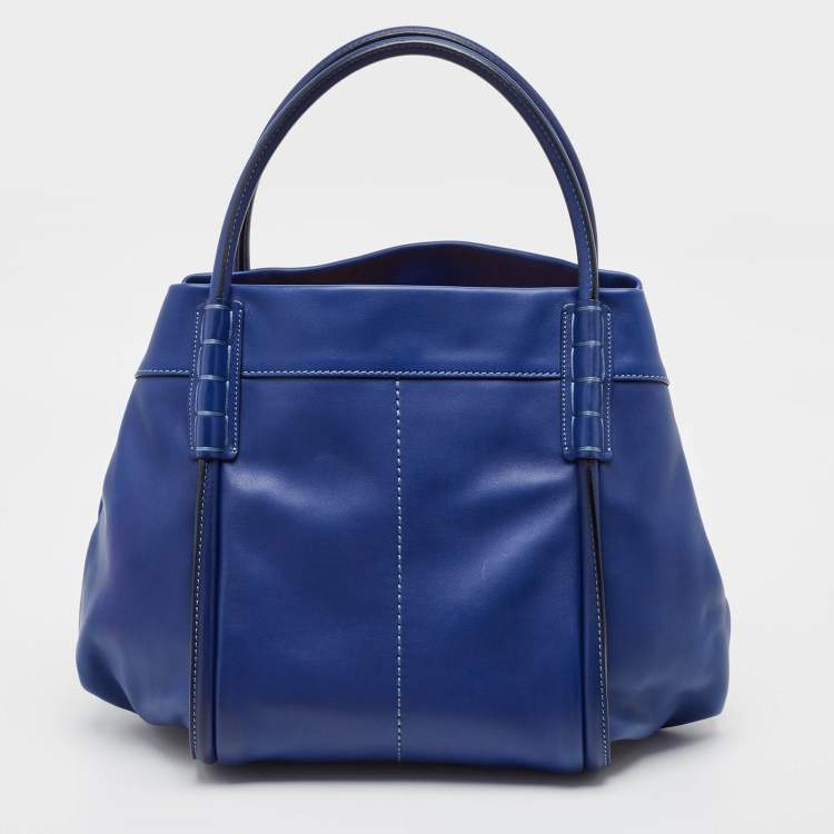 Pre Owned Tod's Blue Leather Shade Tote