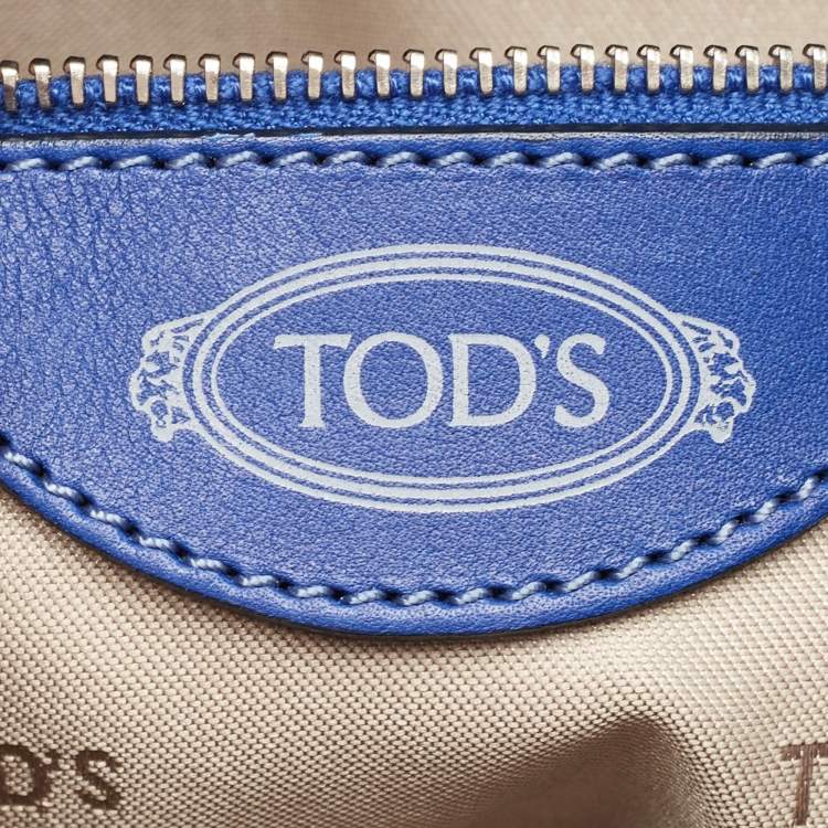 Pre Owned Tod's Blue Leather Shade Tote