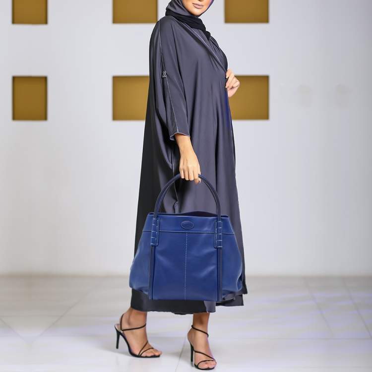 Pre Owned Tod's Blue Leather Shade Tote