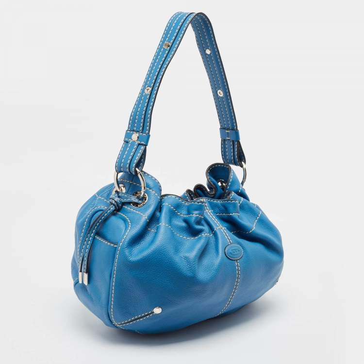Pre Owned Tod's Blue Leather Hobo