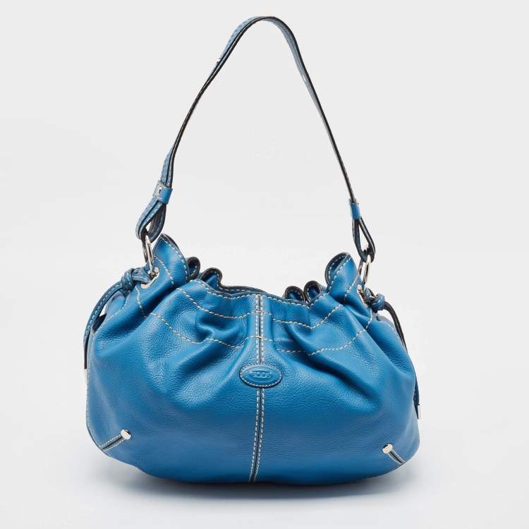 Pre Owned Tod's Blue Leather Hobo