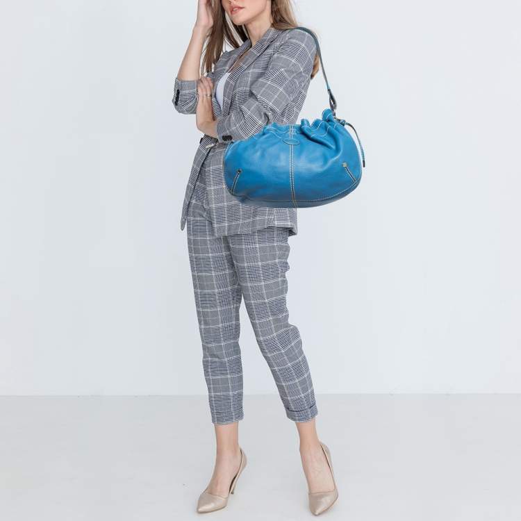 Pre Owned Tod's Blue Leather Hobo