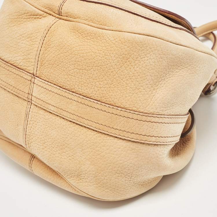 Pre Owned Tod's Tan Nubuck Leather Shoulder Bag