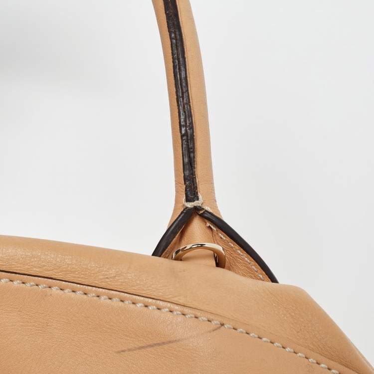 Pre Owned Tod's Beige Leather D Styling Bowler Bag