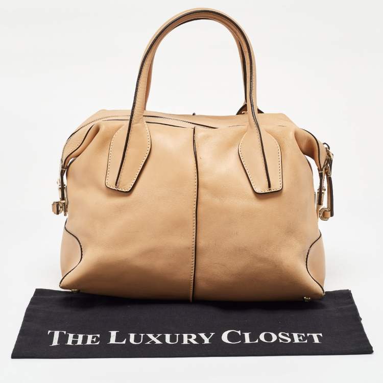 Pre Owned Tod's Beige Leather D Styling Bowler Bag