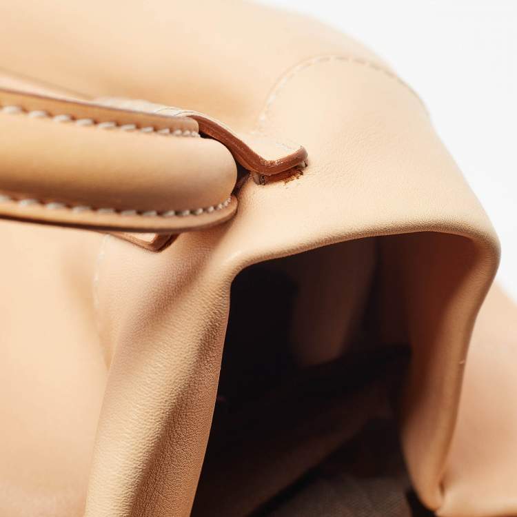 Pre Owned Tod's Tan Leather Large Media Tote