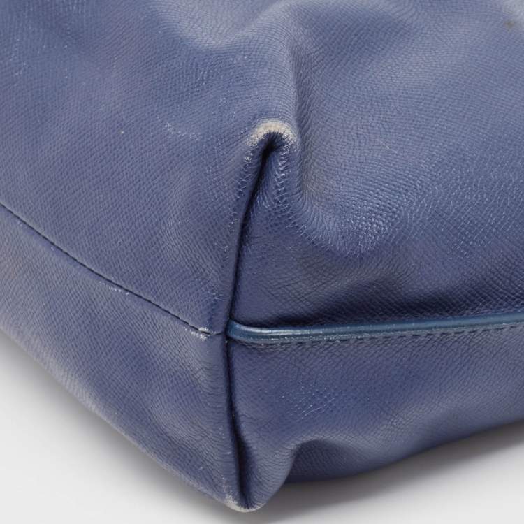 Pre Owned Tod's Navy Blue Leather Toronto Shopper Tote