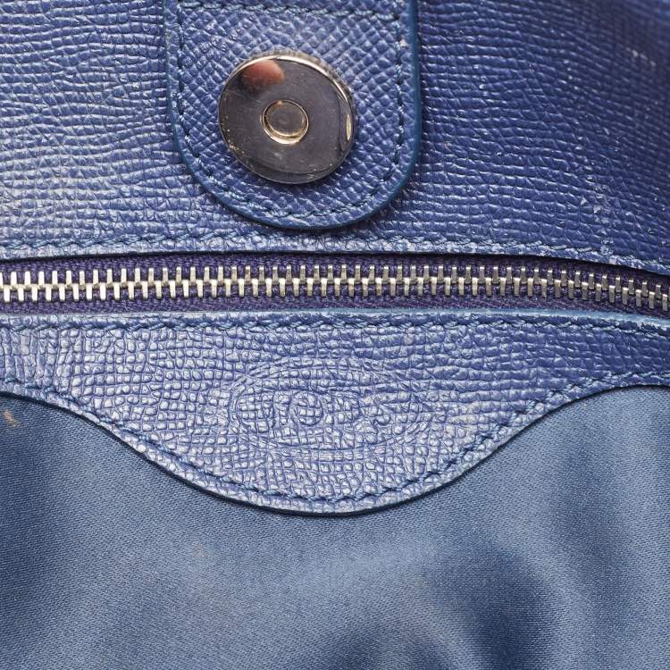 Pre Owned Tod's Navy Blue Leather Toronto Shopper Tote