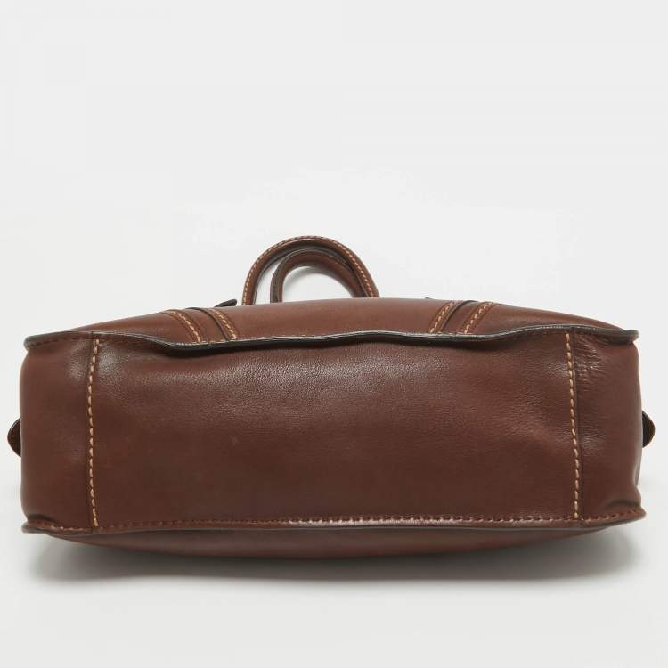 Pre Owned Tod's Brown Leather Treccia Bauletto Satchel