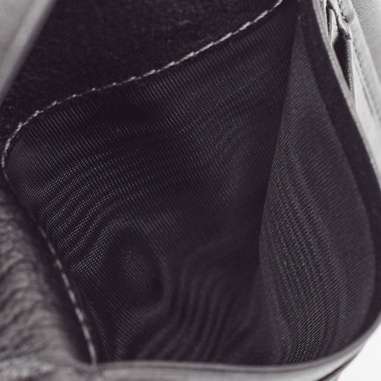Pre Owned Tod's Black Leather Money Bifold Wallet