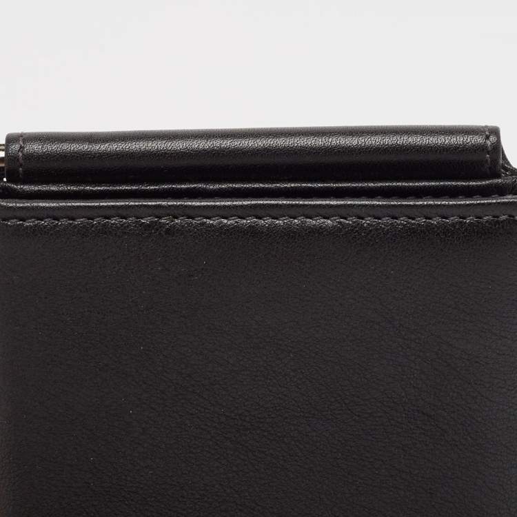 Pre Owned Tod's Black Leather Money Bifold Wallet