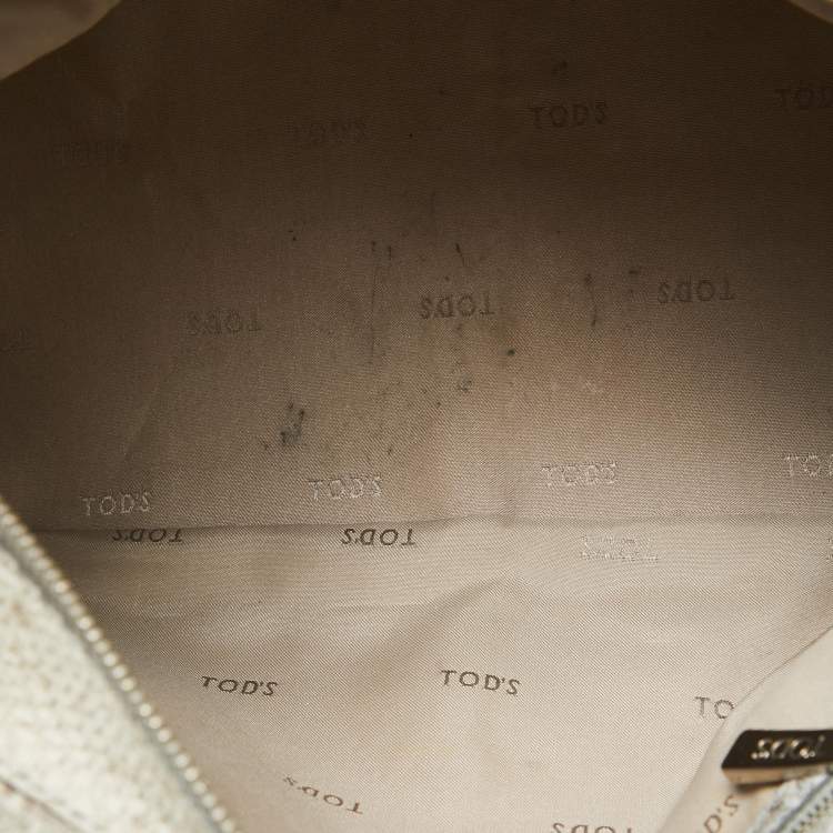 Pre Owned Tod's Grey Python D-Styling Bowler Bag