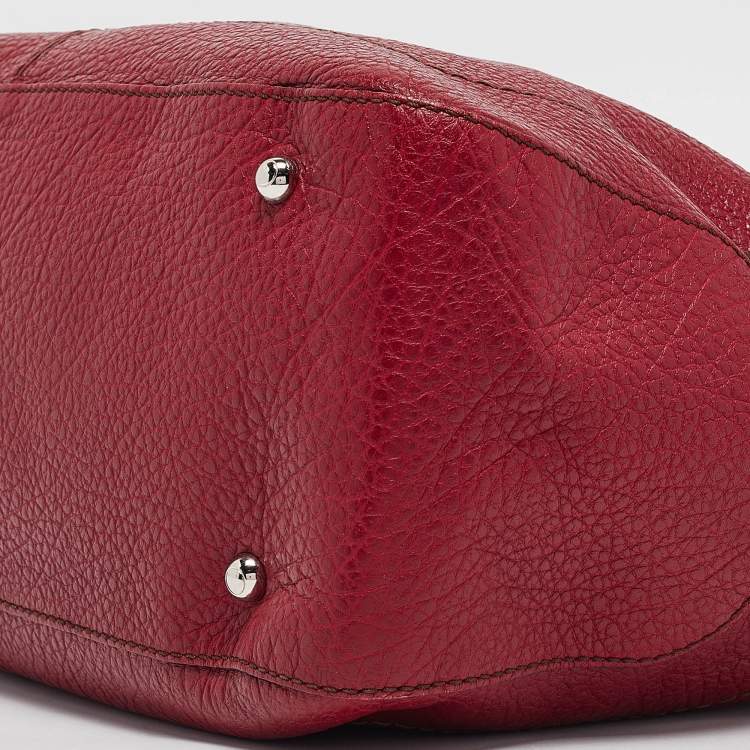 Pre Owned Tod's Red Leather Restyling D Bag Media Tote