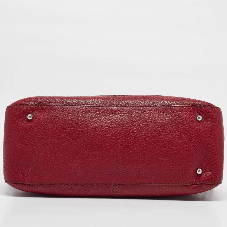 Pre Owned Tod's Red Leather Restyling D Bag Media Tote
