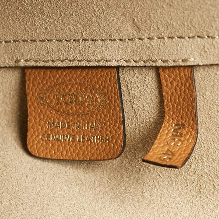 Pre Owned Tod's Brown Leather T Timeless Shopper Tote