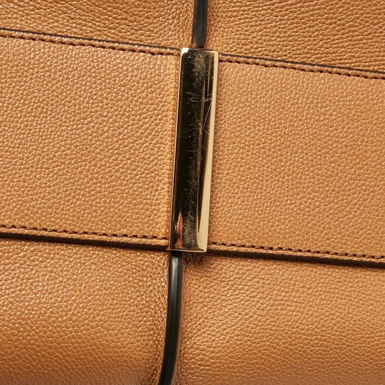 Pre Owned Tod's Brown Leather T Timeless Shopper Tote