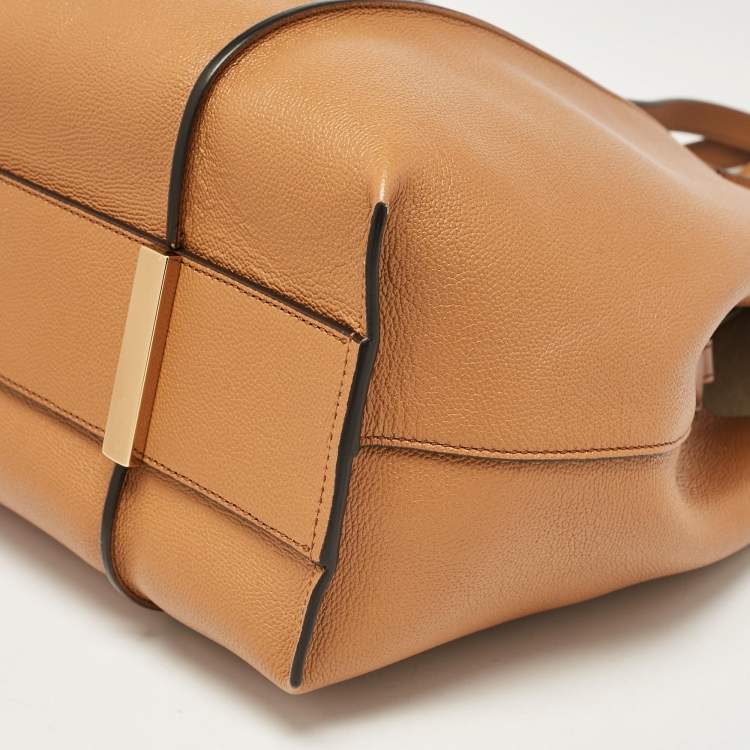Pre Owned Tod's Brown Leather T Timeless Shopper Tote