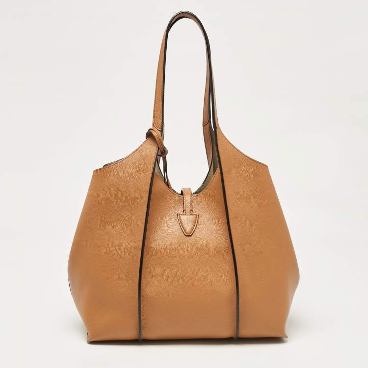 Pre Owned Tod's Brown Leather T Timeless Shopper Tote