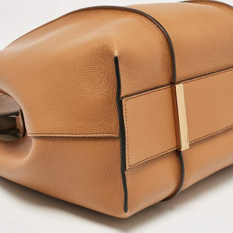 Pre Owned Tod's Brown Leather T Timeless Shopper Tote