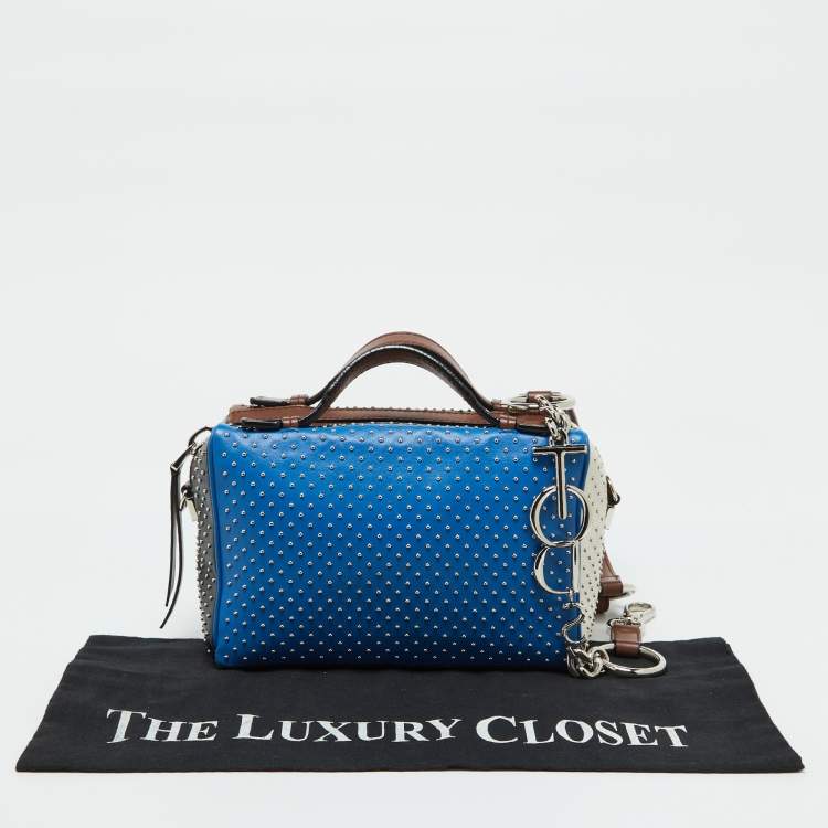 Pre Owned Tod's Multicolor Leather Gommino Studded Bowling Bag
