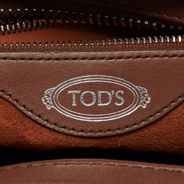 Pre Owned Tod's Multicolor Leather Gommino Studded Bowling Bag