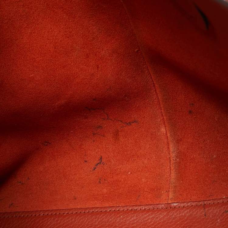 Pre Owned Tod's Orange Leather Medium Joy Shopper Tote
