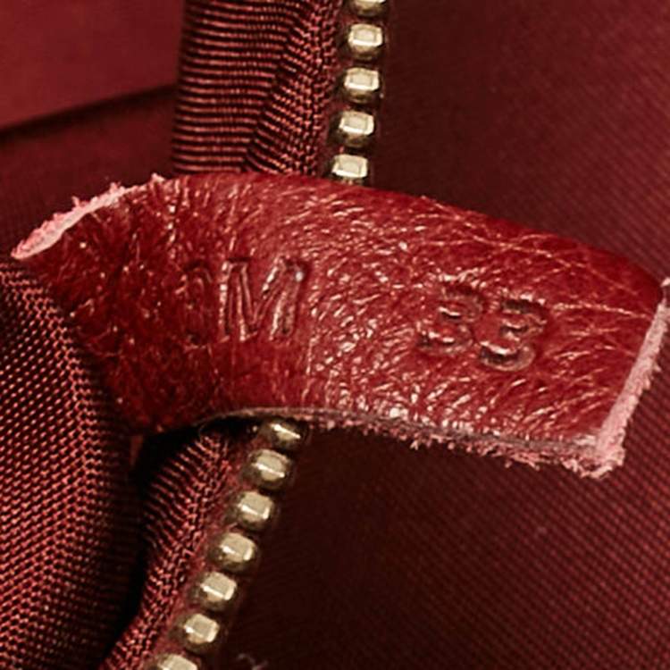 Pre Owned Tod's Burgundy Leather Flower Tote