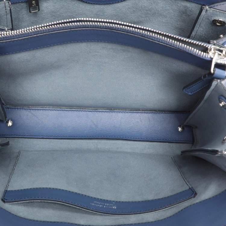 Pre Owned Tod's Blue Leather Lady Moc Tote
