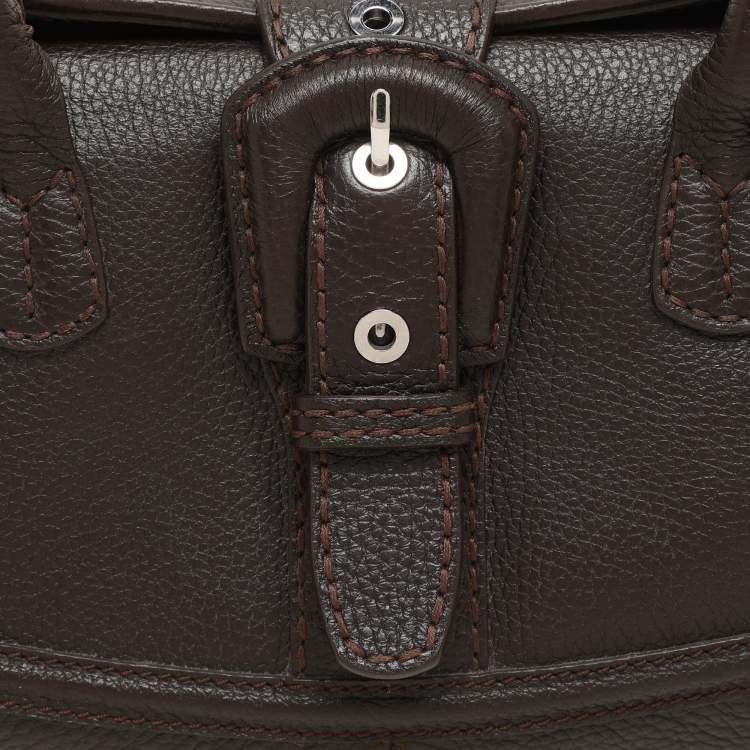 Pre Owned Tod's Brown Leather Buckle Satchel