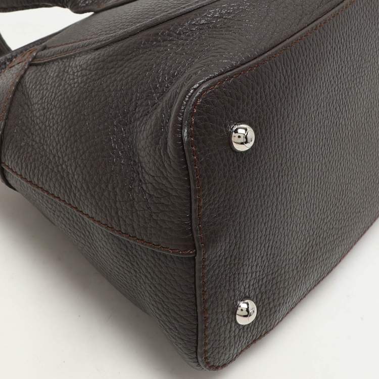 Pre Owned Tod's Brown Leather Buckle Satchel