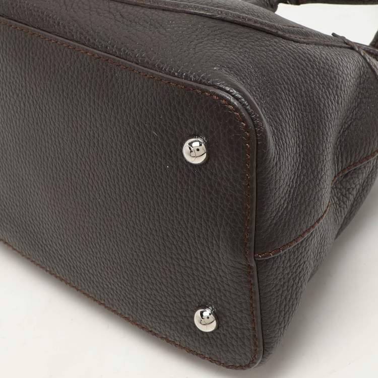 Pre Owned Tod's Brown Leather Buckle Satchel